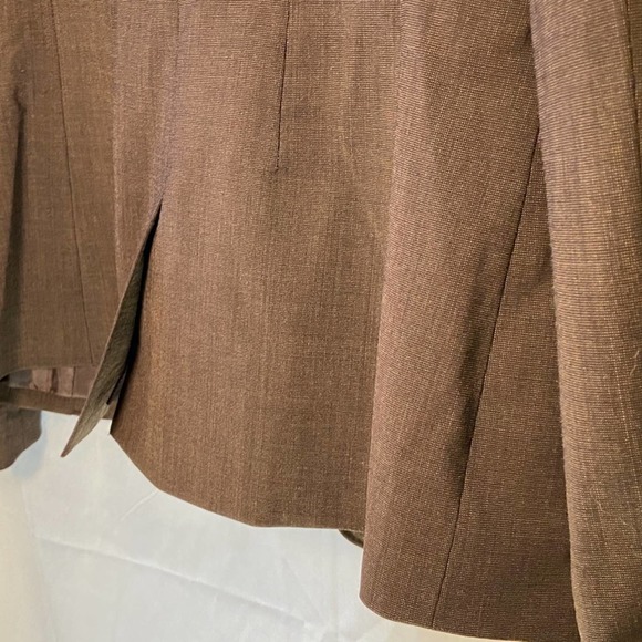 The Limited Travel Collection Brown Size 6 Wool Blend Window-Pained Blazer - Picture 6 of 8
